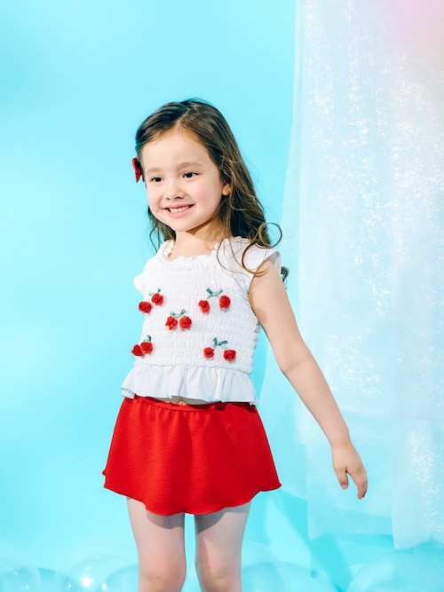 セール】【UVカット/ジュニア対応】リボン・さくらんぼモチーフ