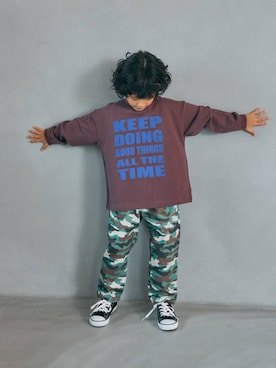 「BREEZE（ブリーズ）のアイテム（Tシャツ/カットソー）」を使った、F.O.OnlineStoreさん（キッズ・110cm）の秋コーディネート