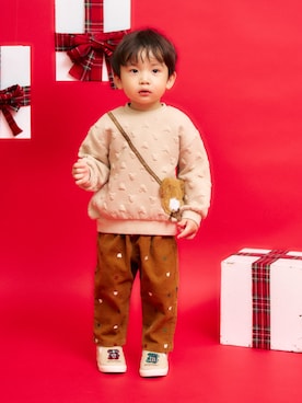 「アイテム（スウェット）」を使った、F.O.OnlineStoreさん（キッズ・90cm）の冬コーディネート