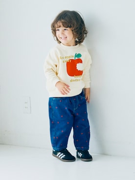 「アイテム（レッグウェア）」を使った、F.O.OnlineStoreさん（キッズ・90cm）の秋コーディネート