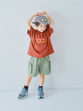 「p.premier（ピードットプルミエ）のアイテム（パンツ）」を使った、F.O.OnlineStoreさん（キッズ・110cm）の春コーディネート