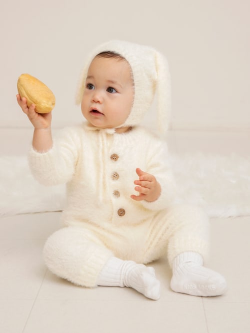 セール】FUN!FAN!ANIMAL マシュマロカバーオール＆ボンネットセット