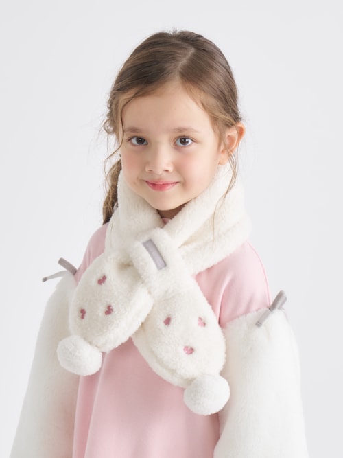 セール】ハート・さくらんぼボアマフラー（マフラー）｜apres les