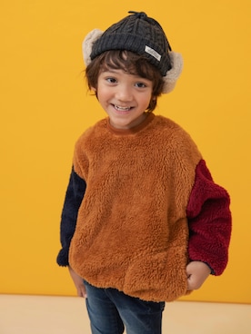 「アイテム（ニットキャップ/ビーニー）」を使った、F.O.OnlineStoreさん（キッズ・110cm）の冬コーディネート