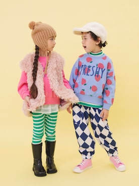「アイテム（ベスト）」を使った、F.O.OnlineStoreさん（キッズ・110cm）の秋コーディネート