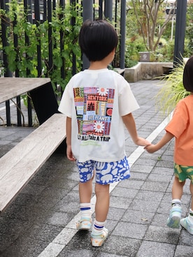 「BREEZE（ブリーズ）のアイテム（その他パンツ）」を使った、F.O.OnlineStoreさん（キッズ・120cm）の夏コーディネート