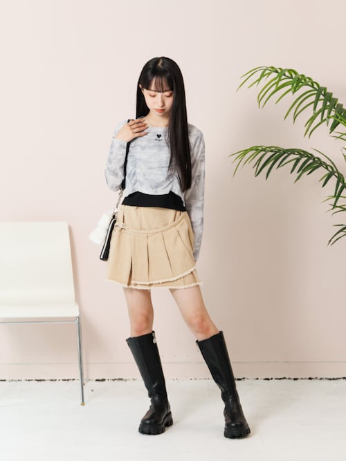 セール】プリーツラップグランジスカート（スカート）｜algy（アルジー