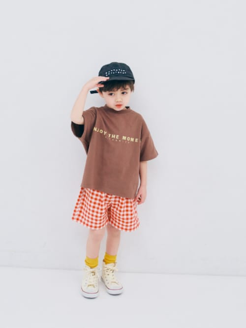 familiar クジラチェック柄Tシャツハーフパンツ帽子セット　110cm familiar クジラチェック柄Tシャツハーフパンツ帽子セット 110cm