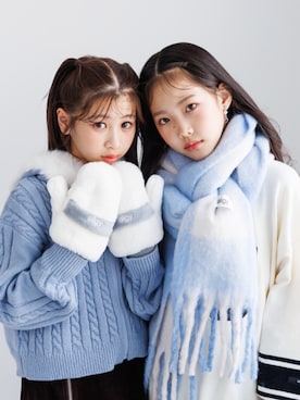 「アイテム（ファッション雑貨）」を使った、F.O.OnlineStoreさん（キッズ・140cm）の冬コーディネート