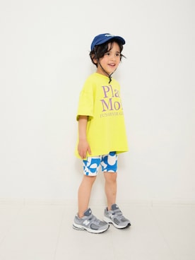 「BREEZE（ブリーズ）のコードキャップ（キャップ、ブルー系）」を使った、F.O.OnlineStoreさん（キッズ・110cm）の夏コーディネート
