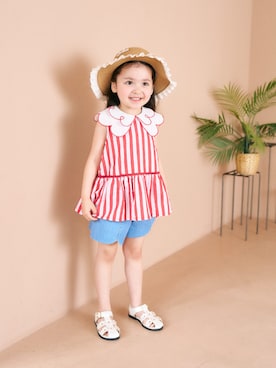 「apres les cours（アプレレクール）のアイテム」を使った、F.O.OnlineStoreさん（キッズ・110cm）の春コーディネート