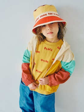 「p.premier（ピードットプルミエ）のアイテム（帽子）」を使った、F.O.OnlineStoreさん（キッズ・110cm）の冬コーディネート