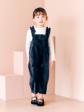 「アイテム（サロペット/オーバーオール）」を使った、F.O.OnlineStoreさん（キッズ・110cm）の秋コーディネート