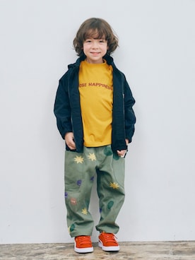 「アイテム（ナイロンジャケット）」を使った、F.O.OnlineStoreさん（キッズ・110cm）の秋コーディネート