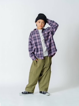 「BREEZE（ブリーズ）のアイテム（Tシャツ/カットソー）」を使った、F.O.OnlineStoreさん（キッズ・127cm）の秋コーディネート