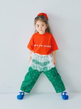 「p.premier（ピードットプルミエ）のアイテム」を使った、F.O.OnlineStoreさん（キッズ・110cm）の春コーディネート