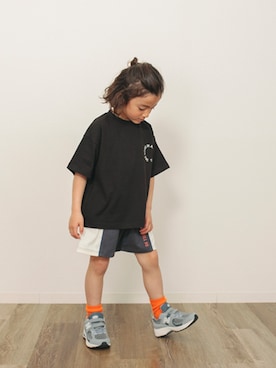 「アイテム（その他パンツ、ブラック系）」を使った、F.O.OnlineStoreさん（キッズ・110cm）の夏コーディネート