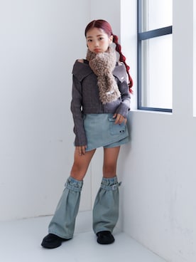 「アイテム（レッグウォーマー）」を使った、F.O.OnlineStoreさん（キッズ・139cm）の冬コーディネート