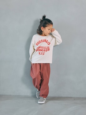 「BREEZE（ブリーズ）のアイテム（Tシャツ/カットソー）」を使った、F.O.OnlineStoreさん（キッズ・110cm）の秋コーディネート