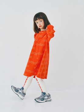 「アイテム（タイツ/ストッキング）」を使った、F.O.OnlineStoreさん（キッズ・110cm）の秋コーディネート