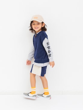 「BREEZE（ブリーズ）のアイテム（セットアップ）」を使った、F.O.OnlineStoreさん（キッズ・110cm）の春コーディネート