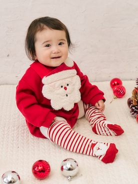 「アイテム（ロンパース）」を使った、F.O.OnlineStoreさん（キッズ・70cm）の秋コーディネート