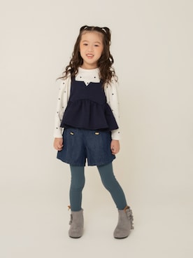 「アイテム（レギンス/スパッツ）」を使った、F.O.OnlineStoreさん（キッズ・110cm）の秋コーディネート