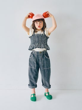「p.premier（ピードットプルミエ）のアイテム（パンツ）」を使った、F.O.OnlineStoreさん（キッズ・110cm）の春コーディネート