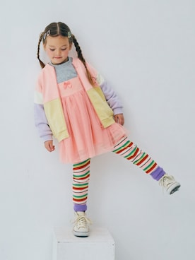 「アイテム（チュニック）」を使った、F.O.OnlineStoreさん（キッズ・110cm）の冬コーディネート