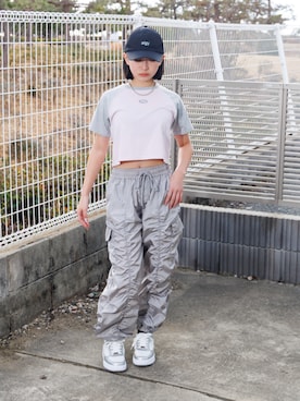 「アイテム（カーゴパンツ）」を使った、F.O.OnlineStoreさん（キッズ・150cm）の夏コーディネート