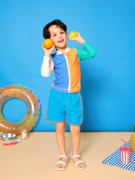 「BREEZE（ブリーズ）のアイテム」を使った、F.O.OnlineStoreさん（キッズ・110cm）の夏コーディネート