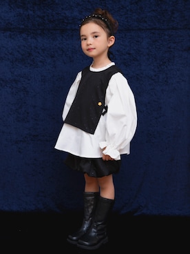 「アイテム（シャツ/ブラウス）」を使った、F.O.OnlineStoreさん（キッズ・110cm）の冬コーディネート