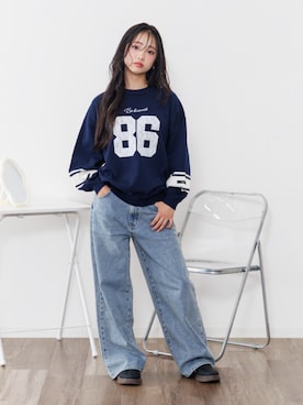 「アイテム（ニット/セーター）」を使った、F.O.OnlineStoreさん（キッズ・154cm）の秋コーディネート