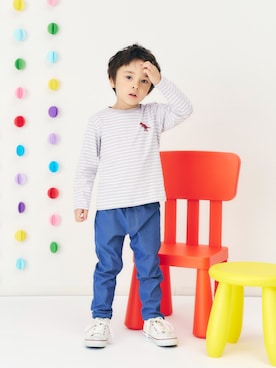 「apres les cours（アプレレクール）のアイテム（パンツ）」を使った、F.O.OnlineStoreさん（キッズ・110cm）の春コーディネート