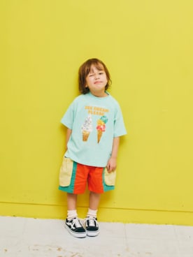 「靴下チラ見せ」｜「アイテム（パンツ）」を使った、F.O.OnlineStoreさん（キッズ・110cm）の春コーディネート
