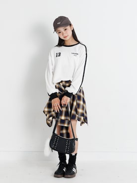 「アイテム（帽子）」を使った、F.O.OnlineStoreさん（キッズ・154cm）の夏コーディネート