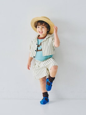 「p.premier（ピードットプルミエ）のアイテム」を使った、F.O.OnlineStoreさん（キッズ・90cm）の春コーディネート