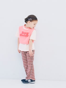 「アイテム（その他パンツ、ブラウン系）」を使った、F.O.OnlineStoreさん（キッズ・110cm）の夏コーディネート