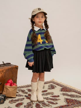 「アイテム（ポロシャツ）」を使った、F.O.OnlineStoreさん（キッズ・110cm）の冬コーディネート