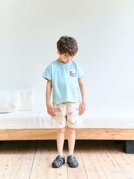 「apres les cours（アプレレクール）のアイテム（パンツ）」を使った、F.O.OnlineStoreさん（キッズ・110cm）の春コーディネート