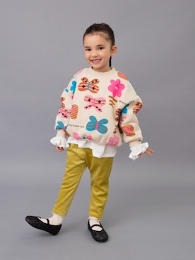 「アイテム（パンプス）」を使った、F.O.OnlineStoreさん（キッズ・110cm）の秋コーディネート