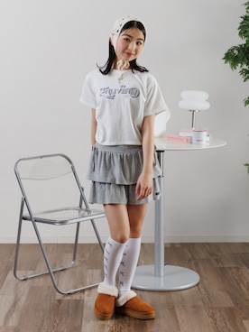 「アイテム（スカート）」を使った、F.O.OnlineStoreさん（キッズ・155cm）の夏コーディネート