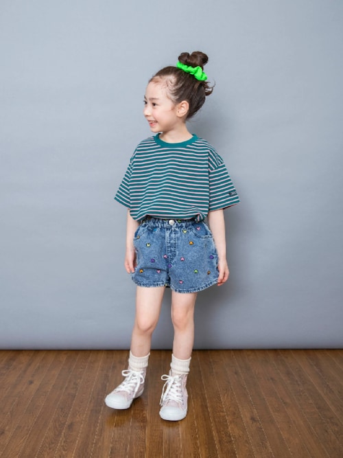 刺繍デニムショートパンツ（デニムパンツ）｜BREEZE（ブリーズ）の