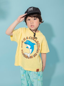 「BREEZE（ブリーズ）のシティコード付きキャップ（キャップ）」を使った、F.O.OnlineStoreさん（キッズ・110cm）の夏コーディネート
