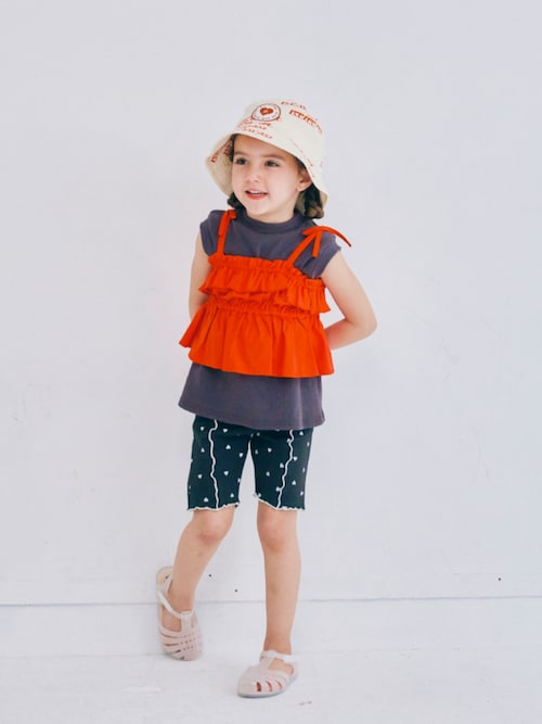 10【HANAEMORI】昭和レトロ バブル 総柄 肩パット ツイード 膝丈 短 H TOKYO パイルバケットハット BUCKET SA