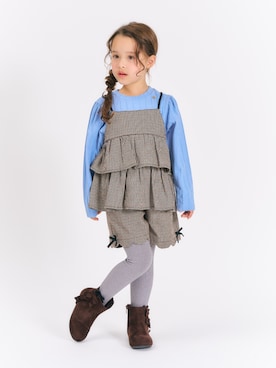 「アイテム（タイツ/ストッキング）」を使った、F.O.OnlineStoreさん（キッズ・110cm）の冬コーディネート