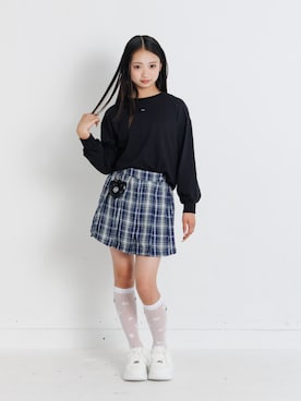 「アイテム（スカート）」を使った、F.O.OnlineStoreさん（キッズ・154cm）の秋コーディネート
