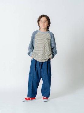 「BREEZE（ブリーズ）のアイテム（Tシャツ/カットソー）」を使った、F.O.OnlineStoreさん（キッズ・128cm）の秋コーディネート