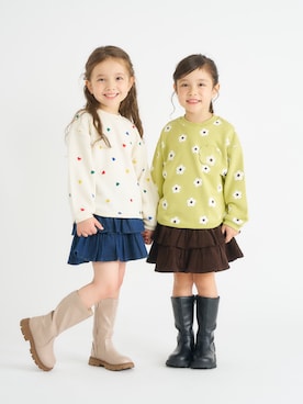 「アイテム（スカート）」を使った、F.O.OnlineStoreさん（キッズ・110cm）の冬コーディネート