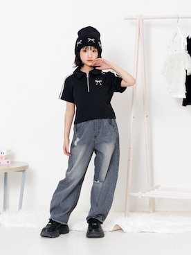 「algy（アルジー）のアイテム」を使った、F.O.OnlineStoreさん（キッズ・130cm）の春コーディネート